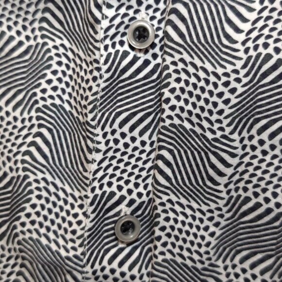 Robert Graham Geometric Print Short Sleeve Shirt Polo Cotton Classic Fit Top - Picture 5 of 14